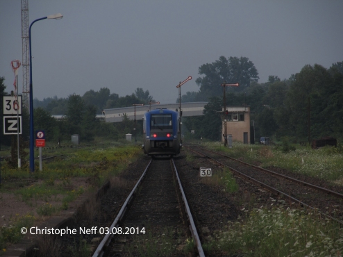 03.08.2014 Lauterbourg Gare le X73520 file vers Strasbourg